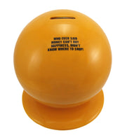 Adorable Yellow Ceramic Happy Face Money Bank Smiley