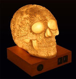 Summit Collection Floral Skull Home Decor LED Lamp with Two USB Charging...
