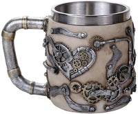 Pacific Giftware Steampunk Gear Head Skull Mug Gothic Tankard 11oz Beer Mug Drinking Vessel