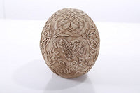 Celtic Owl Knotwork Human Skull Statue Pagan