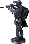 12.5 Inch Black Navy Seals Figurine Standing with Rifle and Full Gear