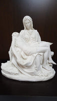 Pacific Giftware The Pieta Michelangelo Inspired Marble White Jesus and Mary Statue 10.5 Inches Collectible
