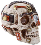 Steampunk Gearwork Skull with Secret Stash Drawer Trinket Box Collectible