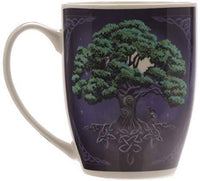 4" Tree of Life Colored New Bone China Porcelain Coffee Drinking Mug
