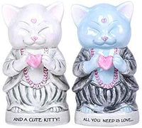 Master Meow Meditation Love Kitty Salt & Pepper Shaker Set