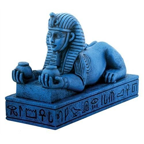YTC Summit International Blue Amenhotep III Pharaoh Egyptian Sphinx Figurine