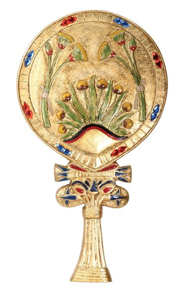 SUMMIT BY WHITE MOUNTAIN Egyptian Floral Mirror Collectible Flower Egypt Decoration Figure