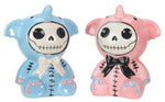 Furrybones Baby Blue and Pink Elephant Elefun Ceramic Salt N Pepper Shaker