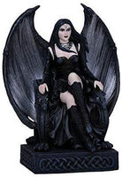 ABZ Brand Gothic Lady Fairy Winged Gargoyle Crystal Ball Fiber Optic Statue Figurine