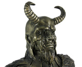 PTC 11 Inch Loki Armored God with Horns Head and Bust Statue Figurine