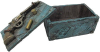 Pacific Giftware Pistol Shotgun with Casing Resin Trinket Box Bullet Storage Collectible Decor 5.75L x 3.5W Inch