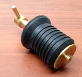 MARINE BOAT BRASS TWIST TOP DRAIN PLUG 1" DIAMETER HULL LIVEWELL USE