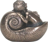 Art Nouveau Merbaby Sleeping Snugly On Nautalis
