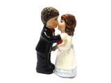 Bride and Groom Red Rose Magnetic Salt and Pepper Shakers