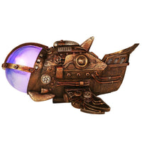 Pacific Giftware Steampunk Universe Space Exploration Spaceship Collectible Sci Fi Fantasy Figurine with Color Changing LED Lights Battery Operated 9.5 Inches Long