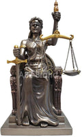 Seated Lady Justice Scales of Justice La Justicia Statue Lawyer Attorney Judge