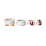 Adorable Chicken Ceramic Nesting Measuring Cup Set of 4 Creative Functional Kitchen Decor
