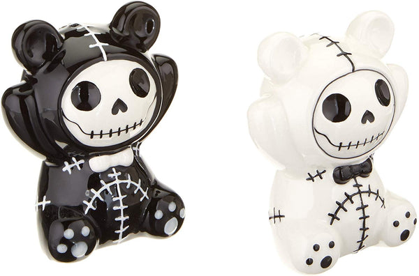 Furrybones Black and White Panda Bear Pandie Ceramic Salt N Pepper Shaker