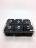 Pacific Giftware Decorative Black Skull Dice of Death 1.5 Inches Each Set of 6