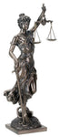 YTC 13.5 Inch Cold Cast Resin Justice Holding Scale and Sword Statue