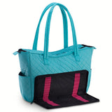 KIOTA Beauty Bag - Ideal for Bottles - Makeup Brush Storage Pocket and Outer Pockets - Quilted Finish Shoulder Bag Cosmetic Organizer