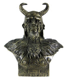 PTC 11 Inch Loki Armored God with Horns Head and Bust Statue Figurine
