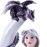 Pacific Giftware Celestial Fairy Seated on Crescent Moon with Fantasy Dragon Figurine 13 Inch