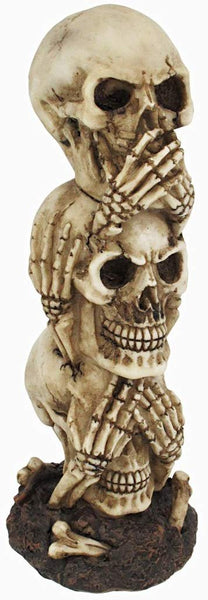 Things2Die4 See No Evil, Hear No Evil, Speak No Evil Stacked Skulls
