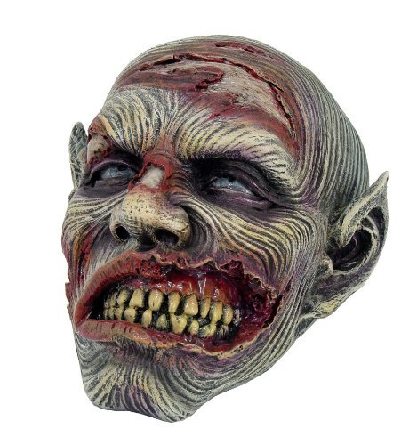 UNDEAD WRINKLED FLESH ZOMBIE SKULL STATUE HALLOWEEN DECOR FIGURINE STATUE