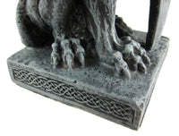 Roaring Lion Gargoyle W/ Sword Statue Figure