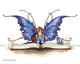 Pacific Giftware PT Amy Brown Art Original Collection Bookworm FAE Resin Collectible Figurine
