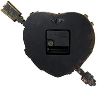 Steampunk Wall Clock Heart Pierced Cupid Gearwork Painted Resin [Toy]