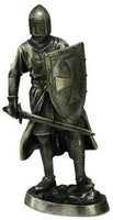 7 Inch Medieval Knight Collectible Statue Figurine Battle Crusader Shield Sword