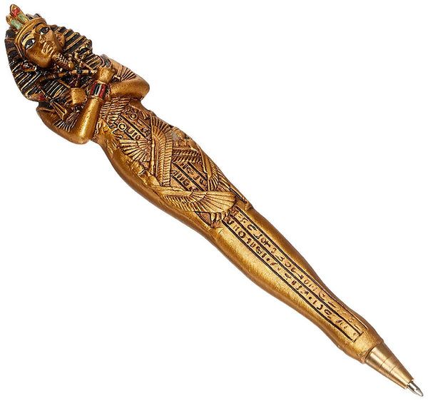 YTC Summit Ancient Egyptian King TUT Gold Colored Pen (Set of 6 Similar Designs), Multi
