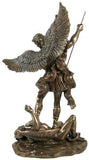 St. Michael Statue Cold Cast Bronze 10 Inch