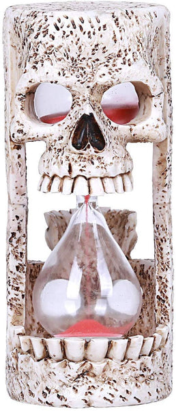 Pacific Giftware Skull Head Sandtimer Collectible Open Mouth Hour Glass Skeleton Figure