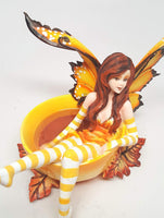 Pacific Giftware Amy Brown Autumn Comfort Cup Fairy Fantasy Art Figurine Collectible 4.75 inch