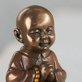Pacific Trading Tiny Bronze Painted Resin Monk Figurine for Gifting, Meditation, and More
