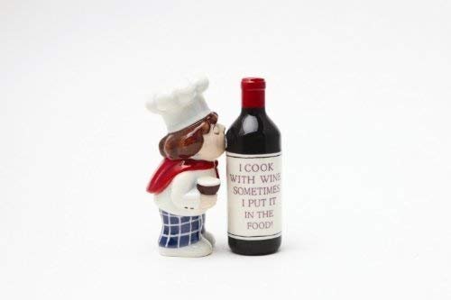 Wine Chef Waiter Magnetic Salt & Pepper Shakers