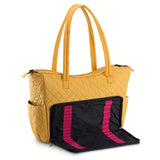 KIOTA Beauty Bag - Ideal for Bottles - Makeup Brush Storage Pocket and Outer Pockets - Quilted Finish Shoulder Bag Cosmetic Organizer