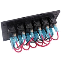 12V 6 Gang Car Boat Switch Panel Waterproof Auto Fuses With LED Indicators Rocker IP68