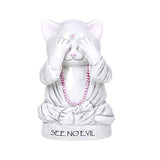 Pacific Giftware Master Meow See, Hear, Speak no Evil Figurines Set of 3