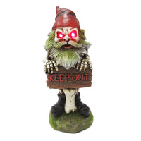 Pacific Giftware Keep Out Red Eyes Halloween Skeleton Gnome