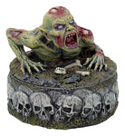 Zombie with Skull and Bones Trinket Jewelry Box Statue Figurine