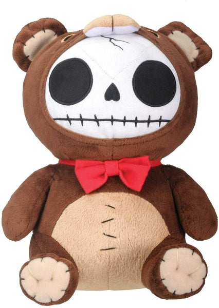 Furrybones Brown Bear Honeybear Wearing Red Bow Tie Plush Doll