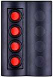 X-Haibei Marine Boat Rocker Switch Panel Round Button ON-Off Red LED 4 Way Circuit Breaker