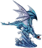 Pacific Giftware Ferocious Elemental Protector Guardian Dragon Collectible Figurine Series 16 Inch Tall (Water)