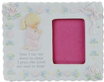 Pacific Giftware Child's Bedtime Prayer Little Girl Frame Statue Fine, Porcelain Figurine, 6" W