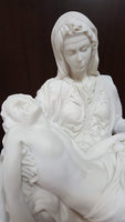 Pacific Giftware The Pieta Michelangelo Inspired Marble White Jesus and Mary Statue 10.5 Inches Collectible