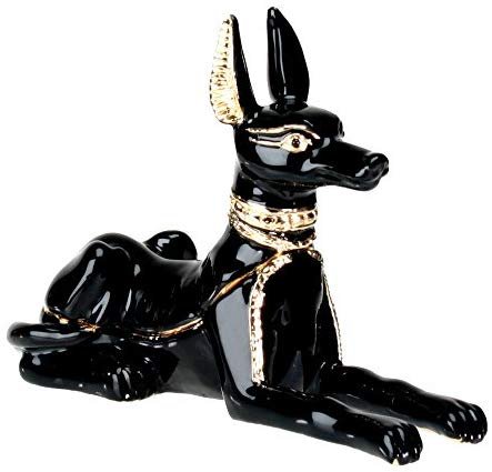 Egyptian Anubis Jeweled Box Collectible Egypt Jewelry Container